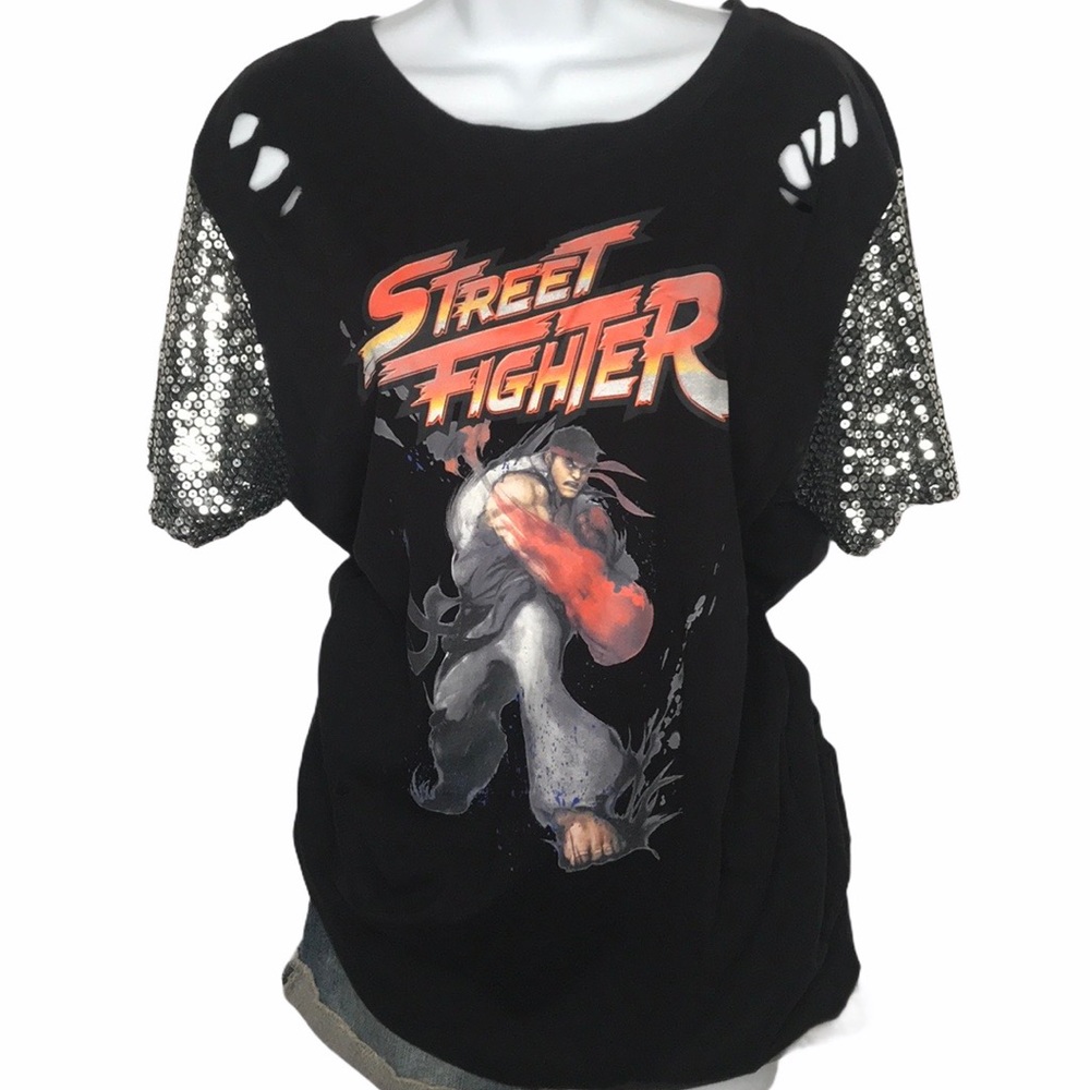 Capcom Street Fighter Sequin Tee